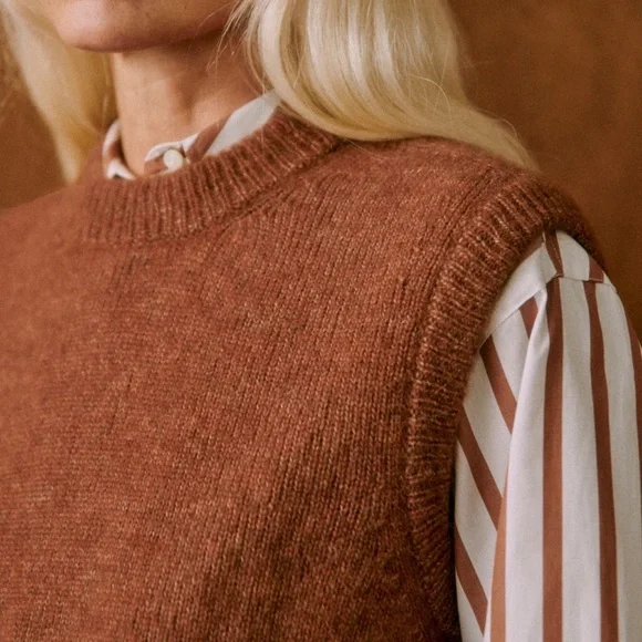 Sezane Brown Knit Vest - Picture 2 of 6